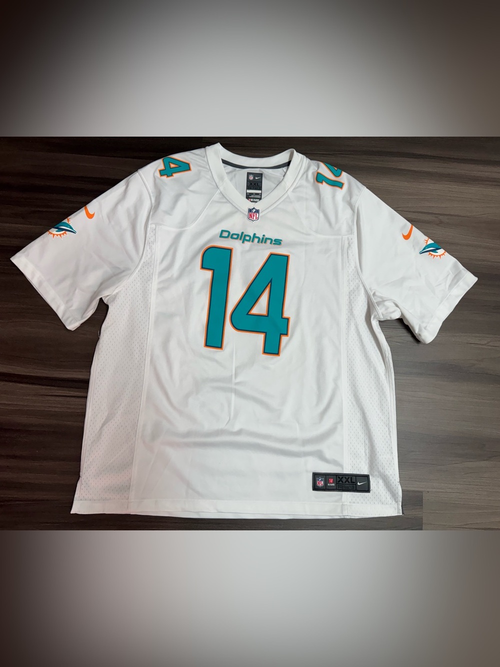 Nike Miami Dolphins Jarvis Landry #14 NFL On Field Game Away Jersey Men’s 2XL